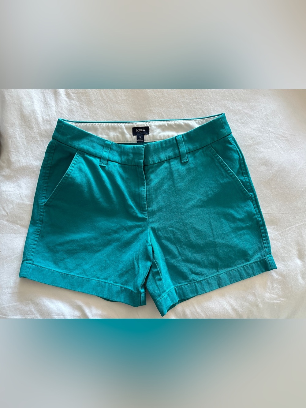 J. Crew Factory Teal Tailored 100% Cotton Shorts